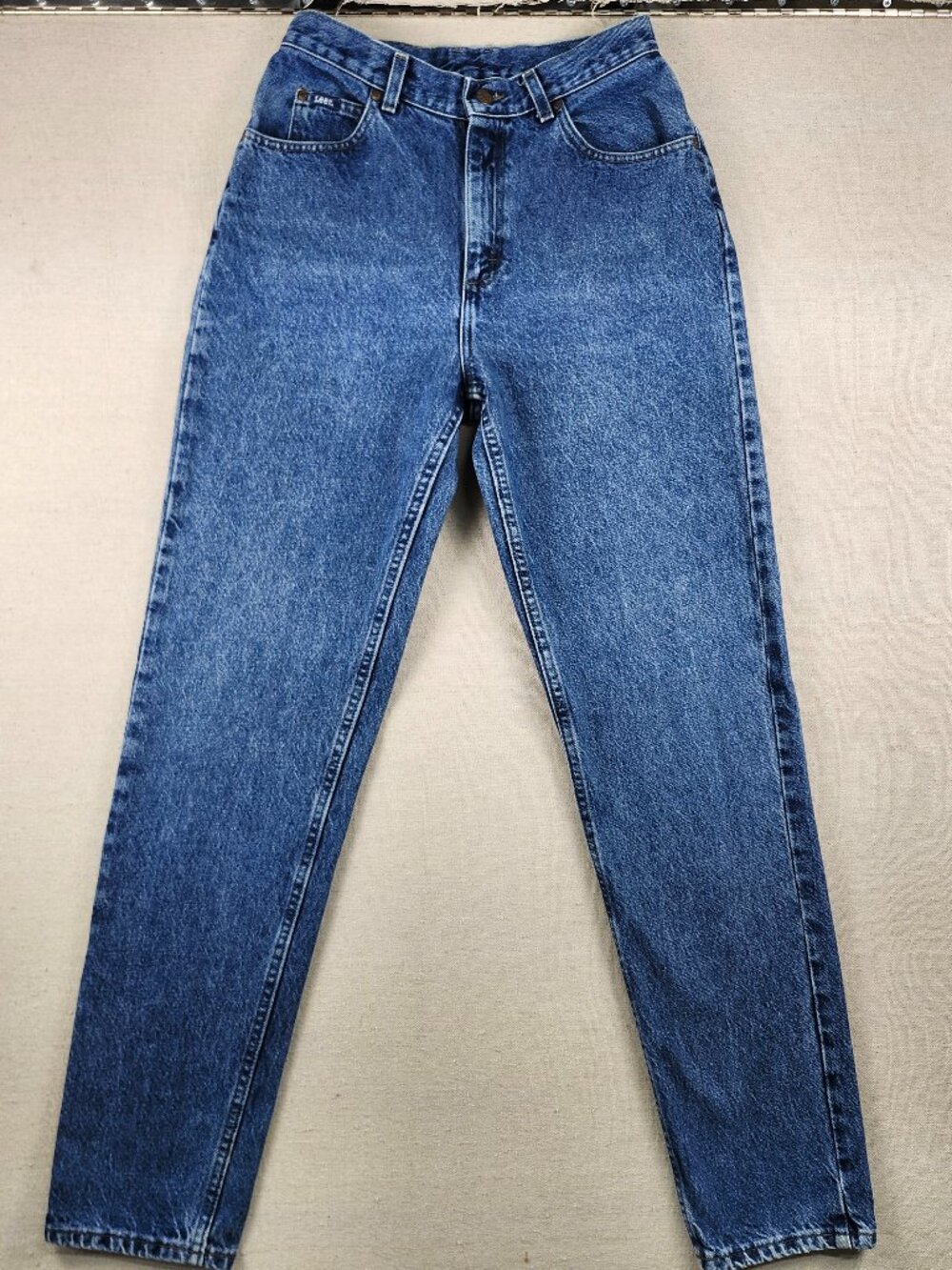 Vintage Lee Women's Jeans 29x34 Leather Patch Tapered Leg
